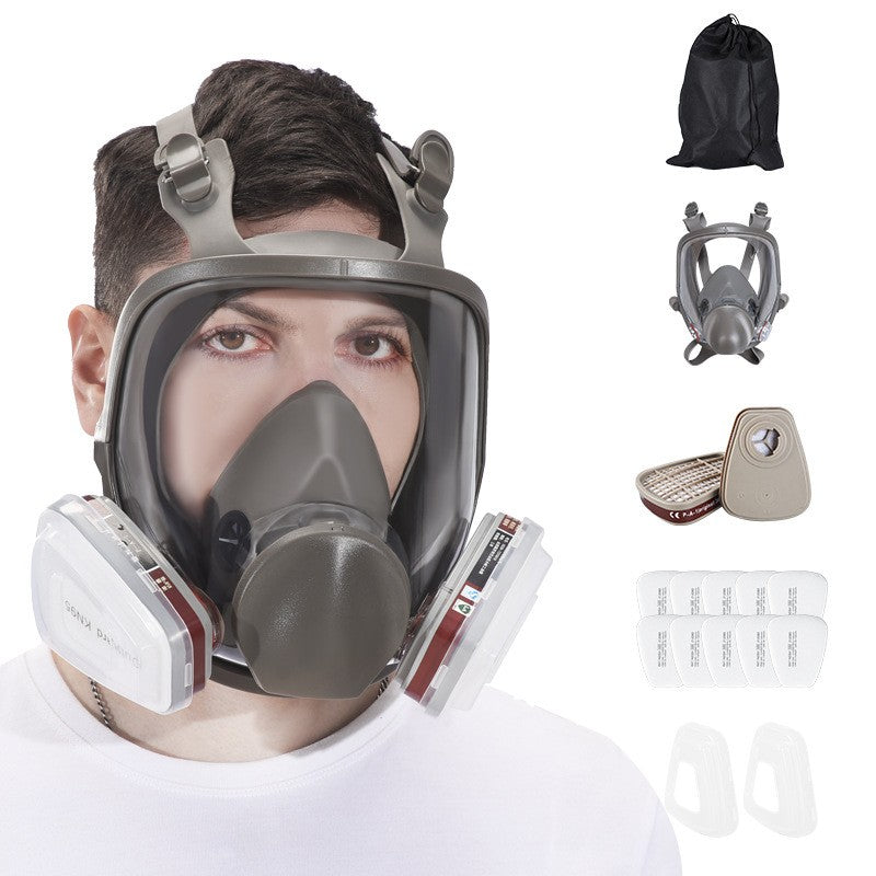 6800 Full Face Gas Mask 15 IN 1 Chemical Vapor Paint Spray Respirator With Filter