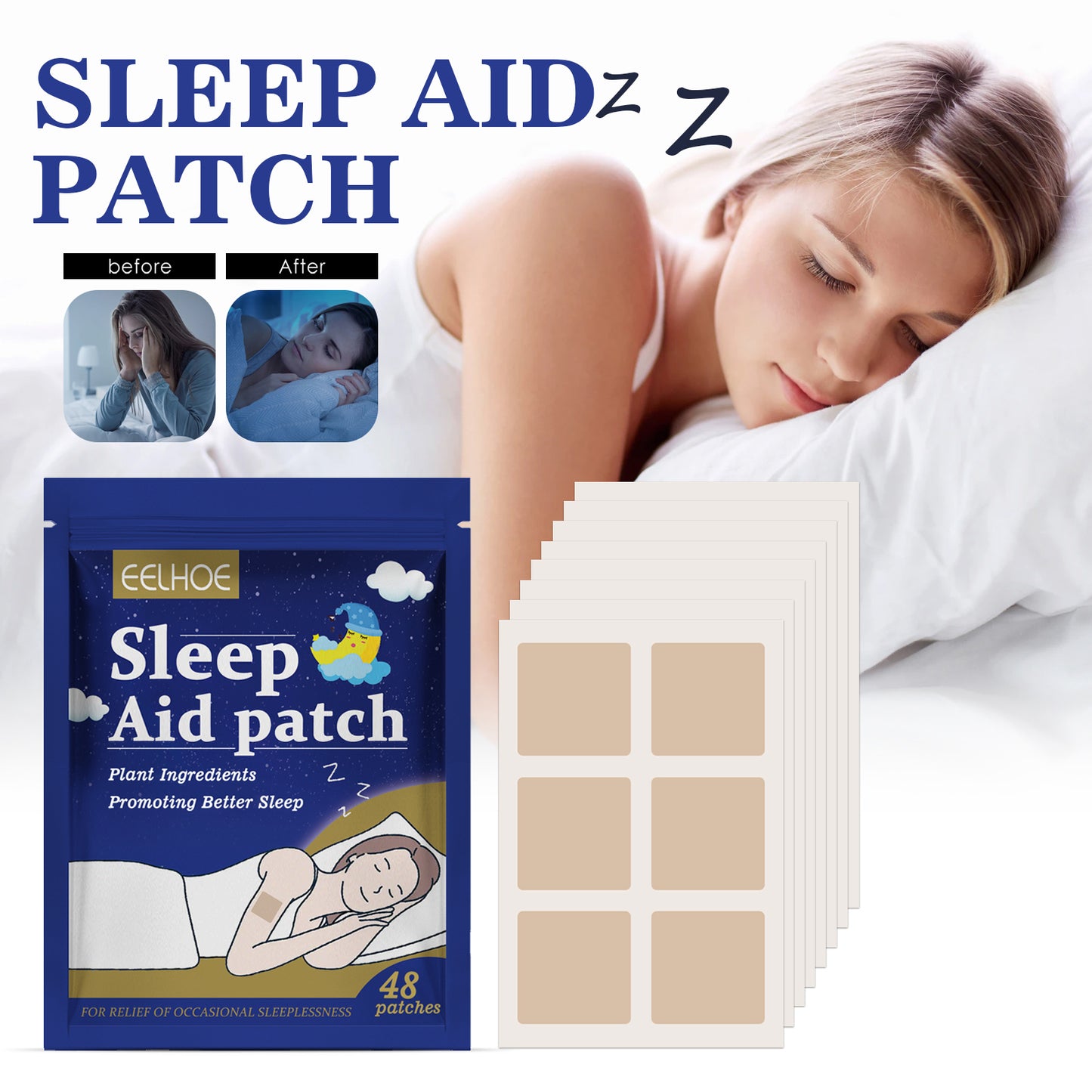 Sleep Patch Soothes The Body Improves Sleep Comfort Pamper Sleeping Body Patch