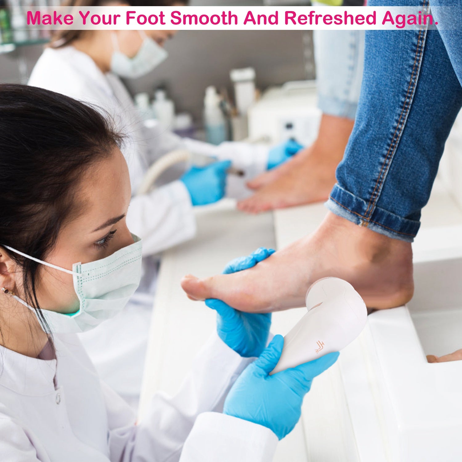 17Pcs Electric Foot Callus Remover With Vacuum Foot Grinder Rechargeable Foot File Dead Skin Pedicure Machine With 3 Grinding Heads 2 Speeds Foot Care Tool