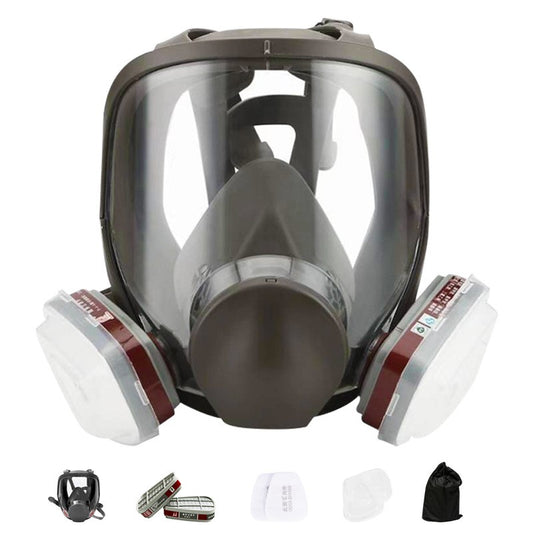 6800 Full Face Gas Mask 15 IN 1 Chemical Vapor Paint Spray Respirator With Filter